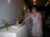 Patsy and Alain cutting the cake