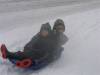 Children on toboggan