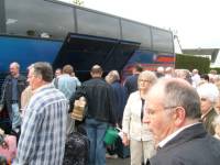 Preparing to board the coach