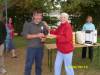 Pat presenting Florrie with the Boules cup