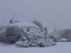 A snow covered house