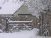 A snow covered house