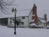 A snow covered house