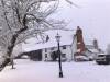 Snow covered house